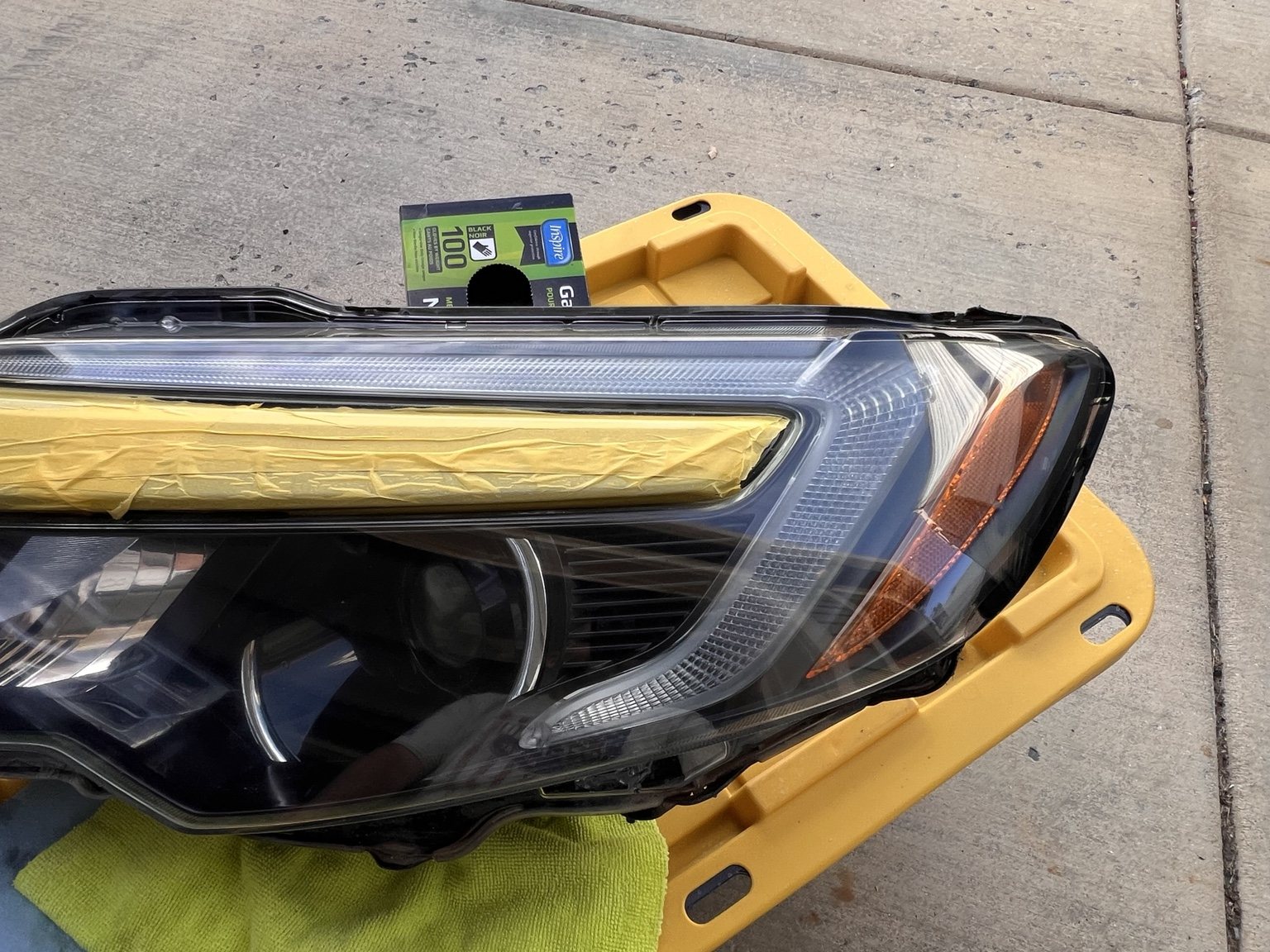 Removed headlight after KBHR restoration